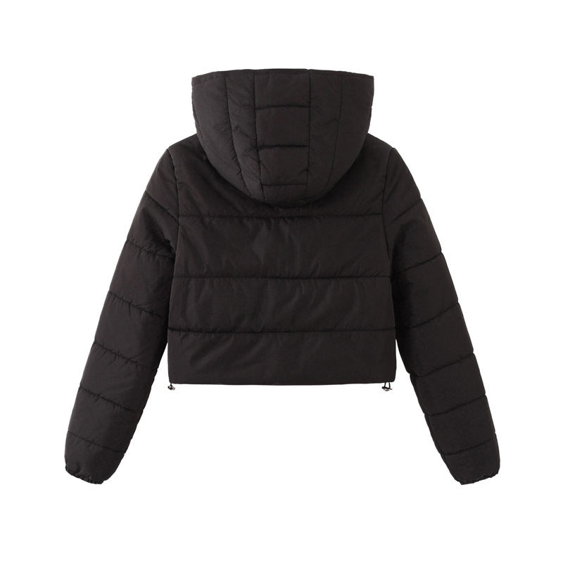 Jaqueta Puffer Curta com Capuz - Fade Cold